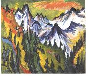 Ernst Ludwig Kirchner mountain top oil painting artist